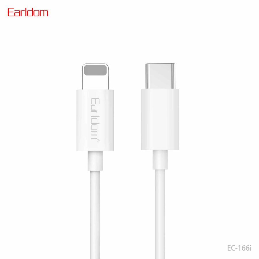 [EC-166_C-L__type_c-lightning__1_METER_white] كيبل PD 1  متر - EC-166 C-L (type c-lightning) 1  متر (ABS+PVC Wire - أبيض)