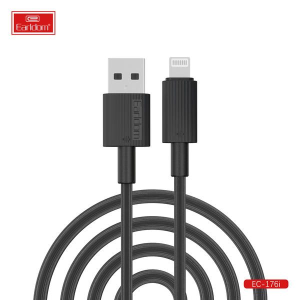 [EC-176I__lightning__1_METER_black] كيبل USB 1  متر - EC-176I (lightning) 1  متر (ABS+PVC Wire - أسود)