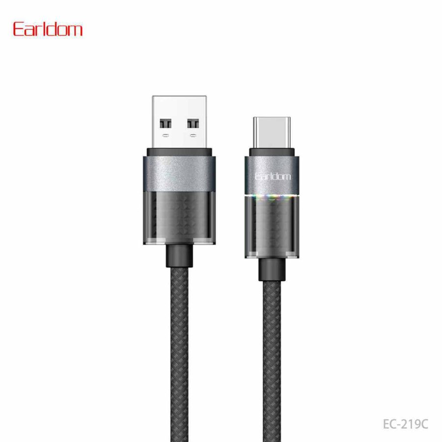 [EC-219C__type_c__1_METER_black] USB Cable 1M - EC-219C (type c) 1 METER (66W Pure Copper + Zinc Alloy - Black)