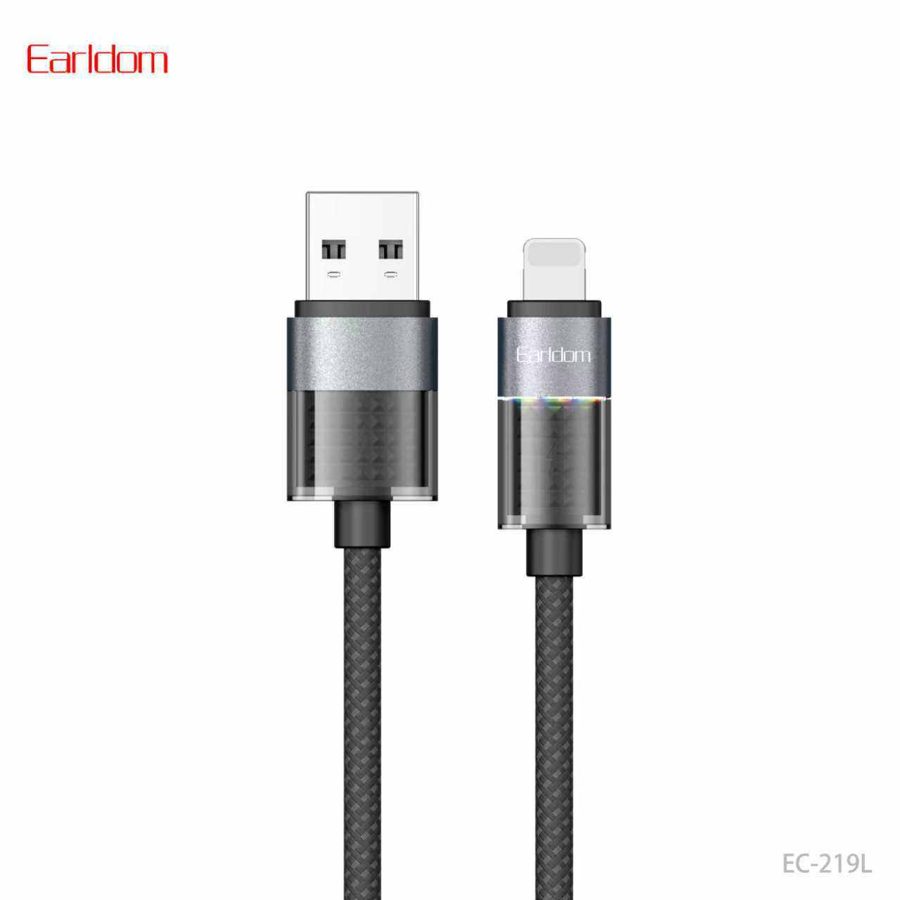 [EC-219L__lightning__1_METER_black] USB Cable 1M - EC-219L (lightning) 1 METER (30W Pure Copper + Zinc Alloy - Black)
