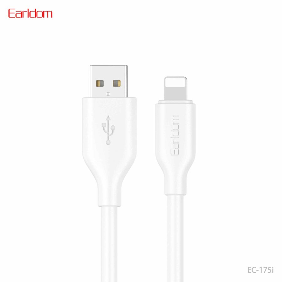 [EC-175I__lightning__1_METER_white] كيبل USB 1  متر - EC-175I (lightning) 1  متر (ABS+Silicone - أبيض)