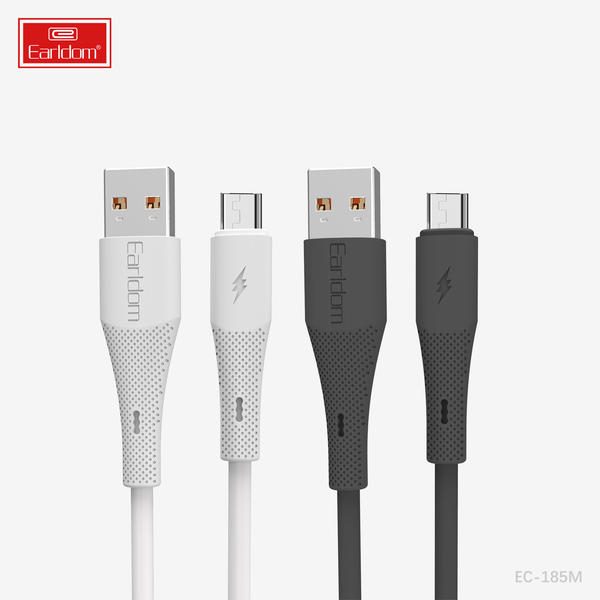 [EC-185M__micro__1_METER_black] USB Cable 1M - EC-185M (micro) 1 METER (ABS+Silicone - Black)
