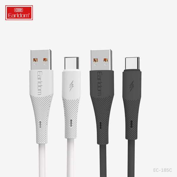 [EC-185C__type_c__1_METER_black] كيبل USB 1  متر - EC-185C (type c) 1  متر (ABS+Silicone - أسود)