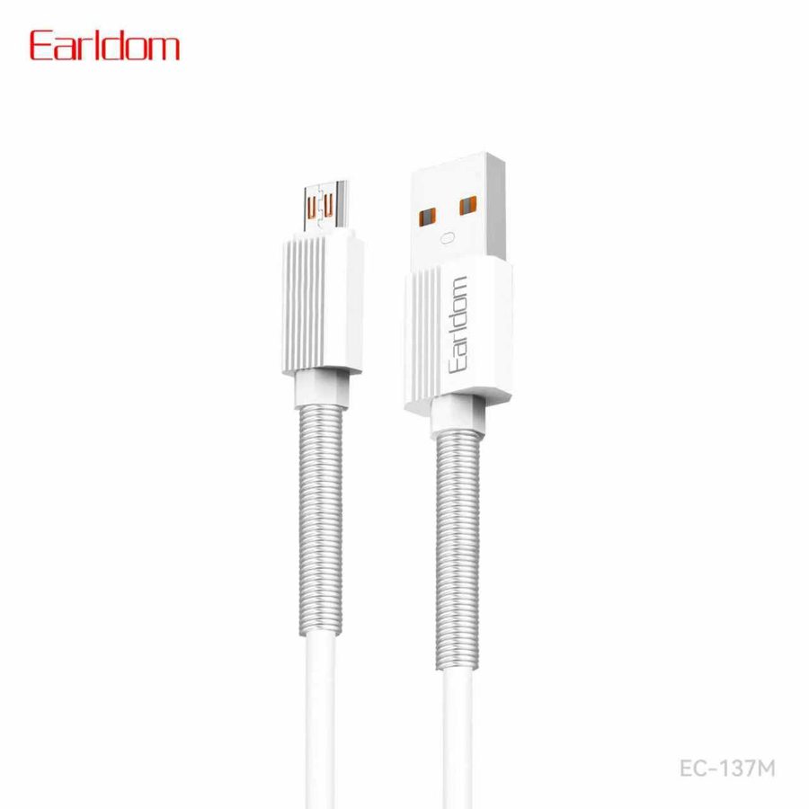 [EC-137M__micro__1_METER_white] USB Cable 1M - EC-137M (micro) 1 METER (ABS+PVC Wire - White)