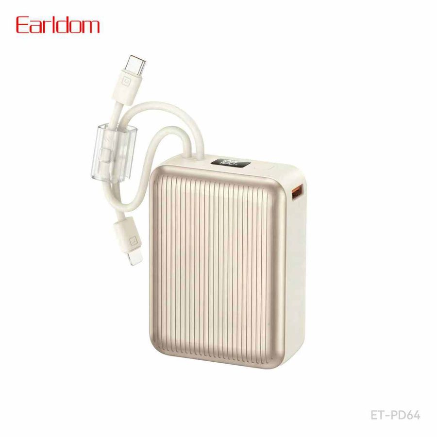 [ET-PD64__20000mAh__gold] Power Bank With Cable - ET-PD64 (Gold)